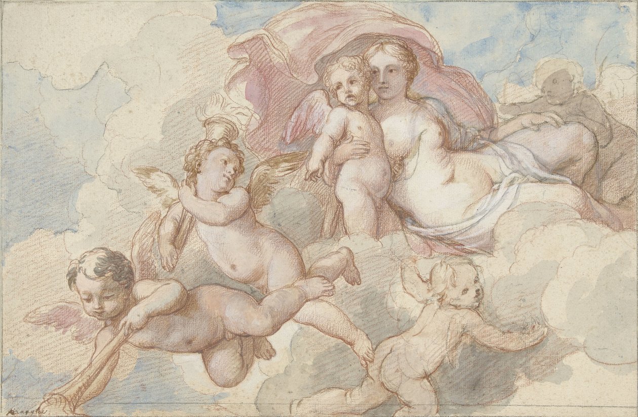 Wenus z Amorem i Putti autorstwa Charles Joseph Natoire