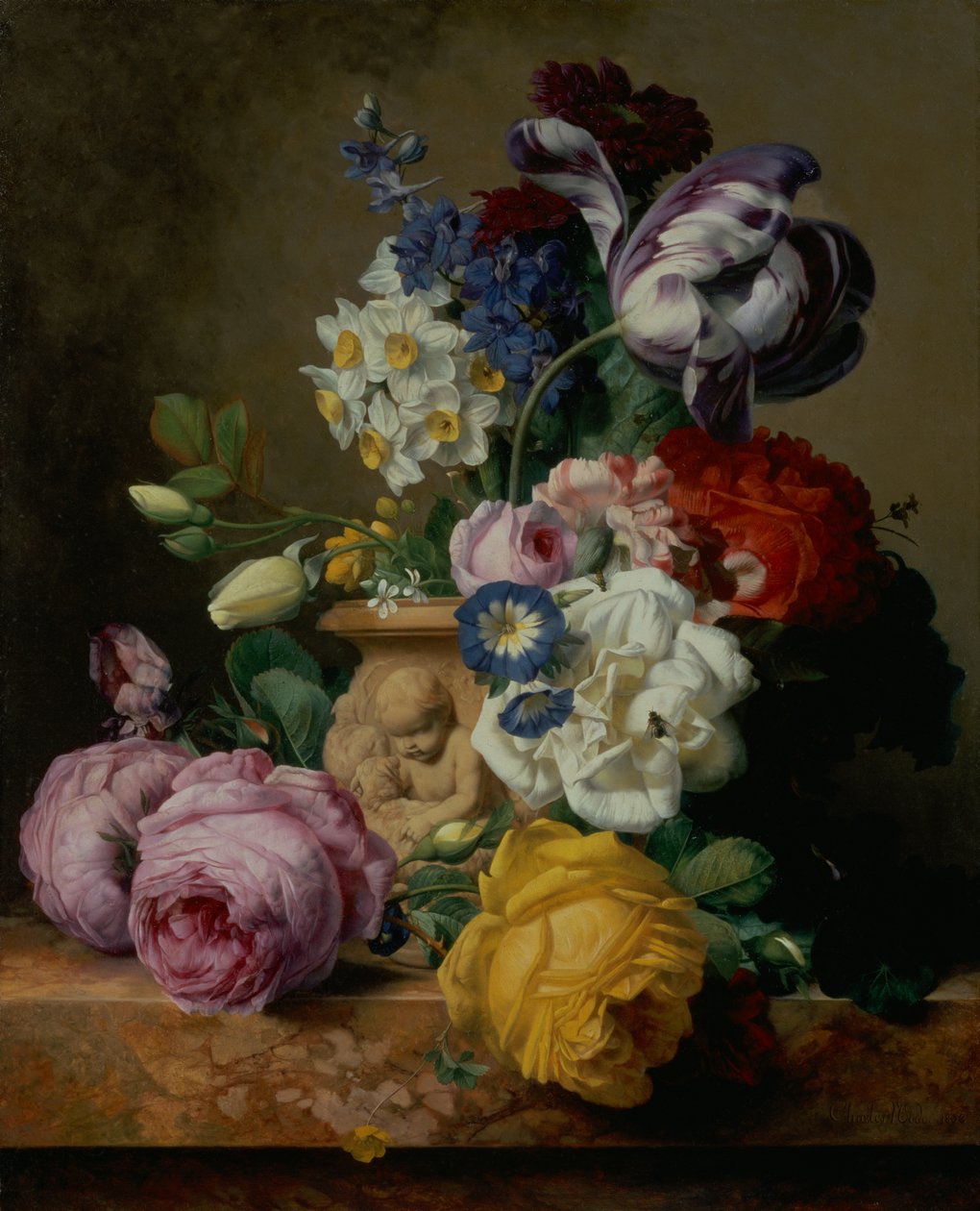 Martwa natura kwiatów autorstwa Charles Joseph Node