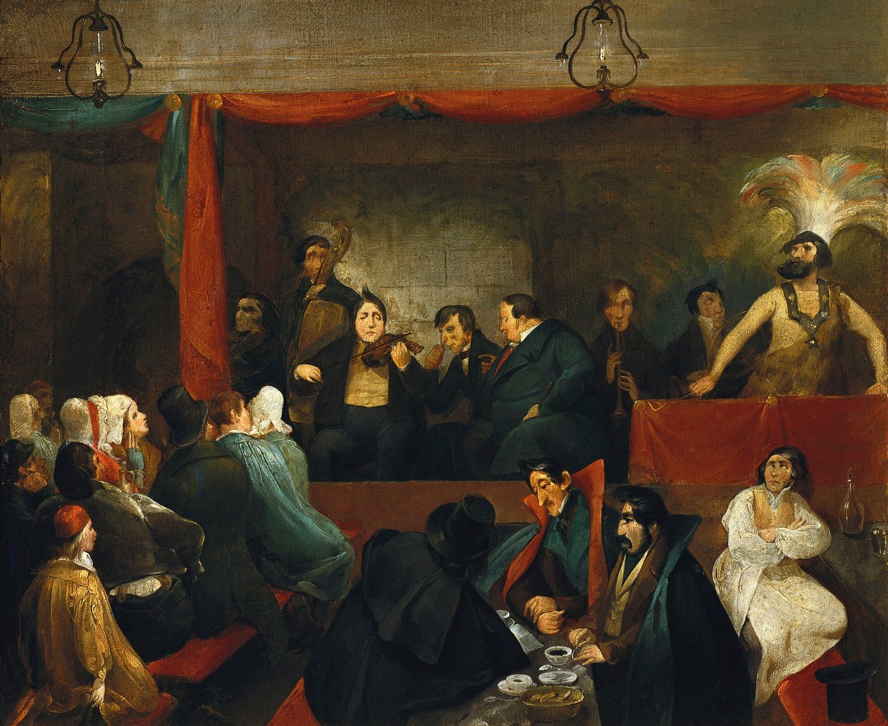 Cafe des Aveugles w Pałacu Królewskim autorstwa Charles Joseph Travies de Villiers