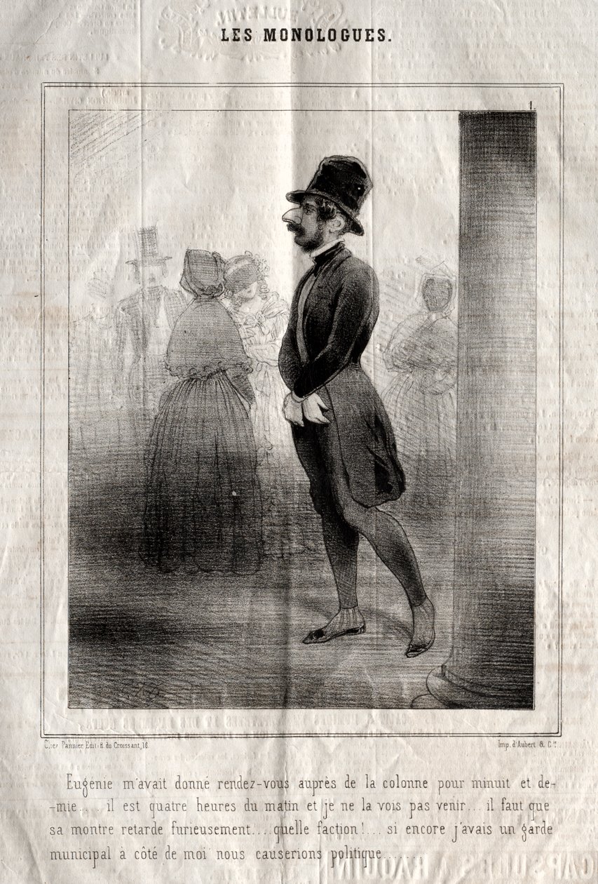 The Monologues: Eugenia umówiła mnie na spotkanie z kolumną na pół do północy... autorstwa Charles Joseph Traviès de Villers