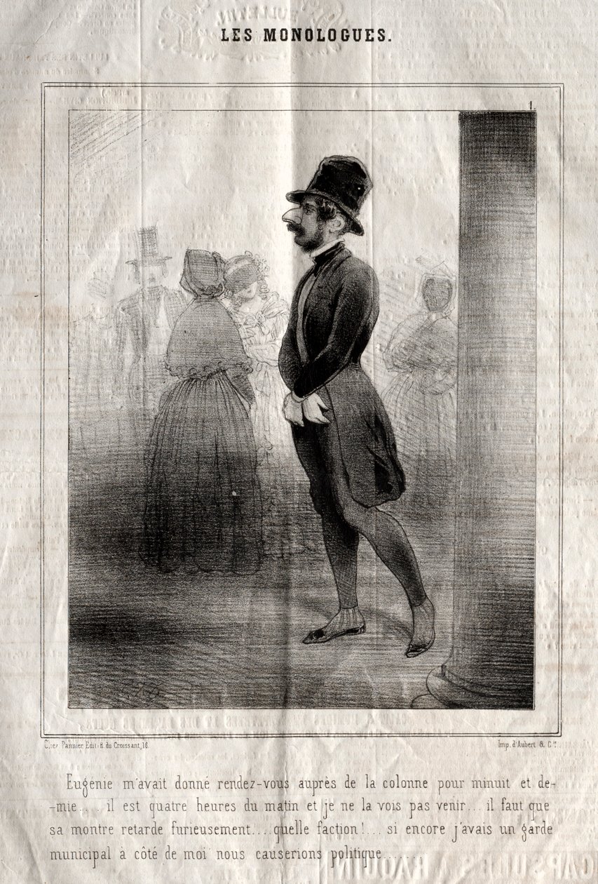 The Monologues: Eugenia umówiła mnie na spotkanie z kolumną na pół do północy... autorstwa Charles Joseph Traviès de Villers