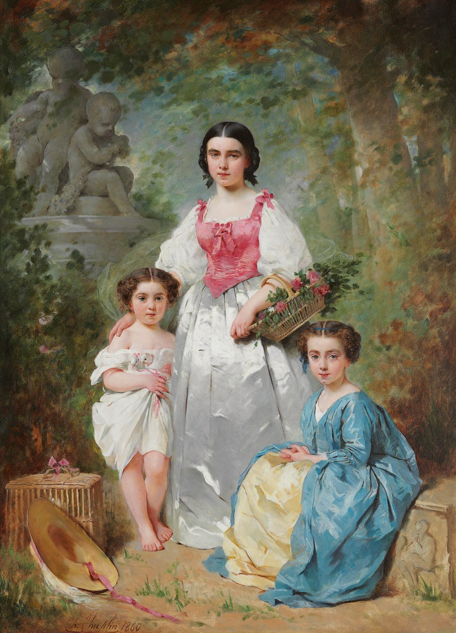 Portret rodziny Gros, 1860 autorstwa Charles Joshua Chaplin