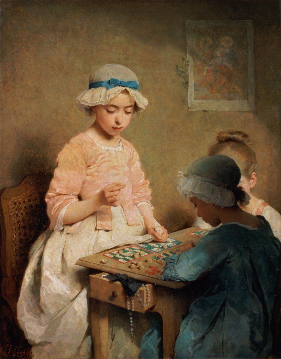 Gra w Lotto, 1865 autorstwa Charles Joshua Chaplin