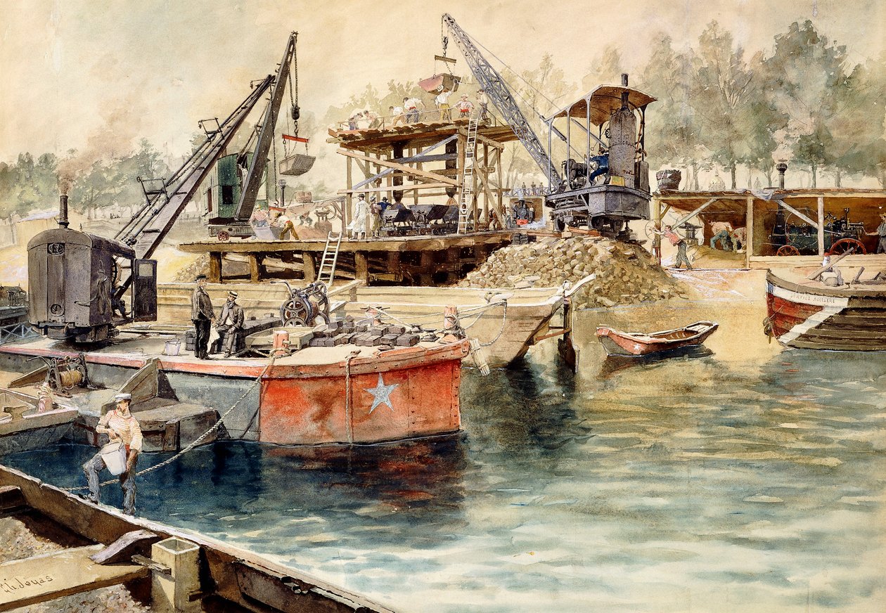 Budowa paryskiego metra autorstwa Charles Jouas