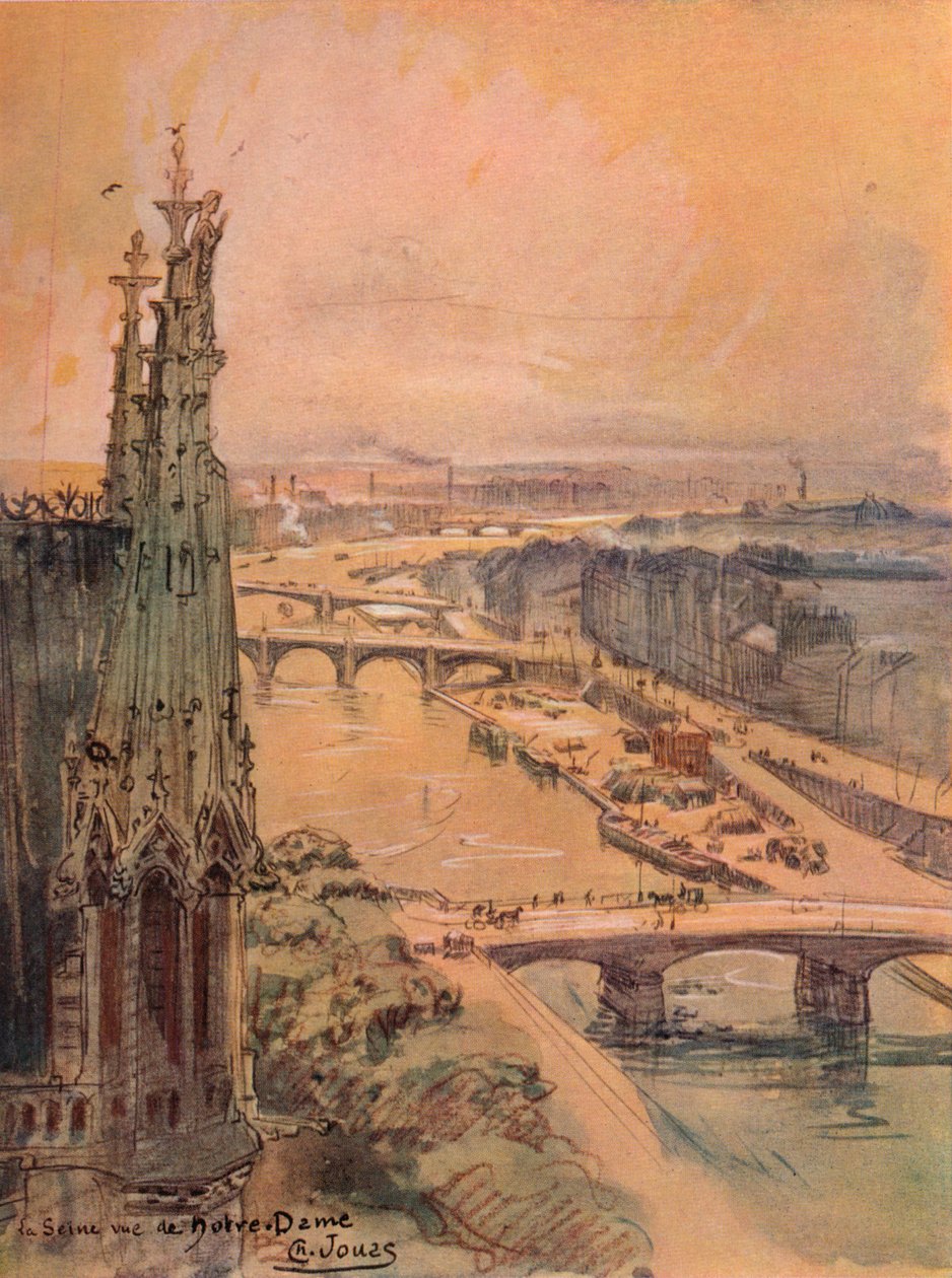 Sekwana widziana z Notre Dame, 1915 autorstwa Charles Jouas