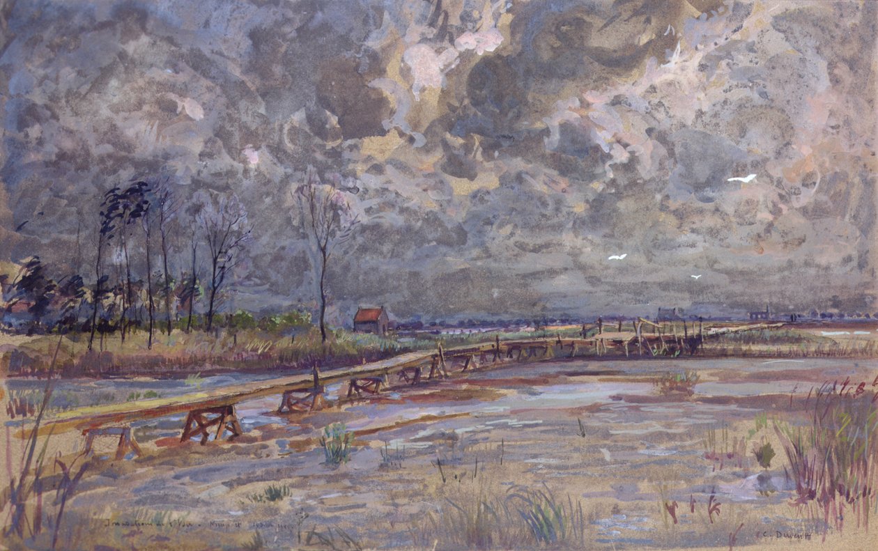 Powódź Yser, Nieuwpoort autorstwa Charles Jules Duvent