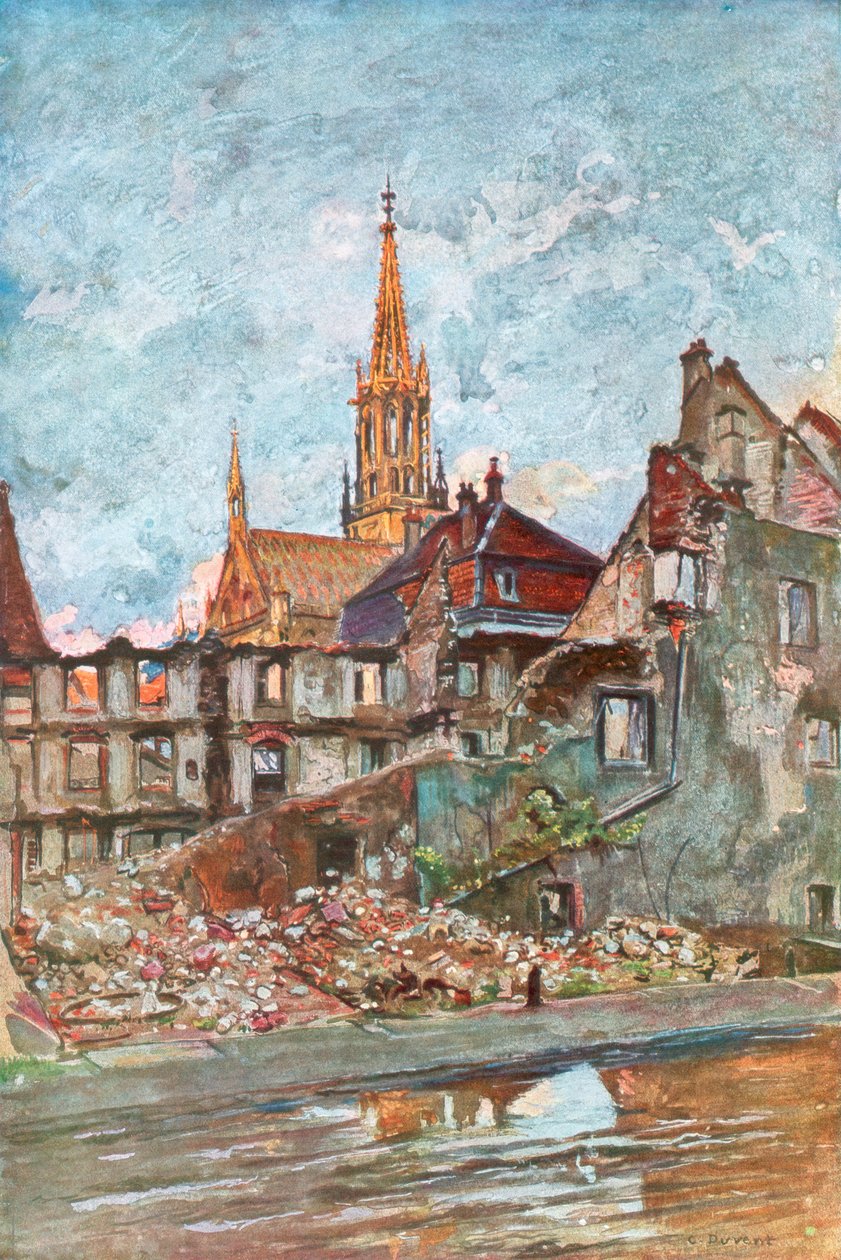 Ruiny Thann, Alzacja, 1915, 1926 autorstwa Charles Jules Duvent