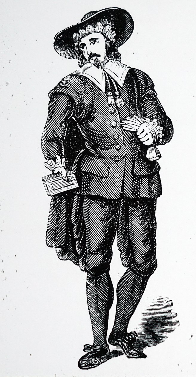 Mężczyzna w purytańskim stroju autorstwa Charles Knight