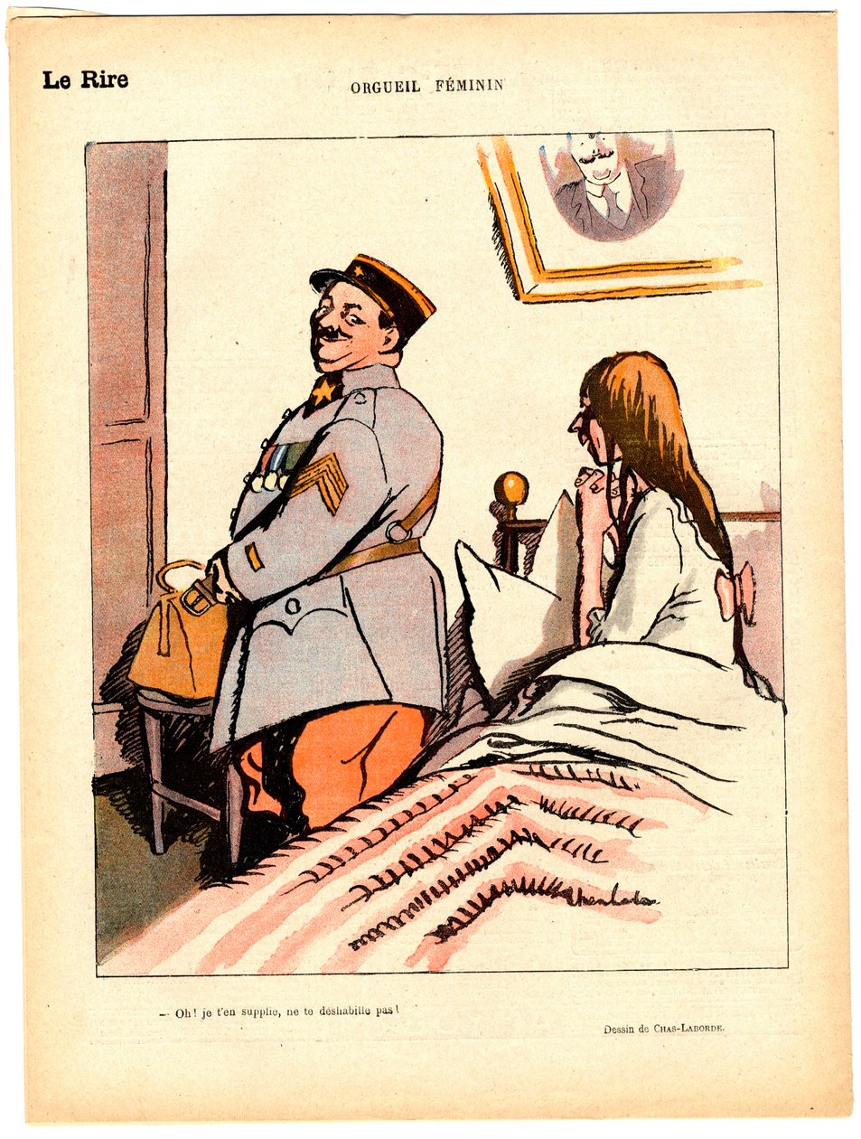Czerwony śmiech, satyryczny w kolorach autorstwa Charles Laborde
