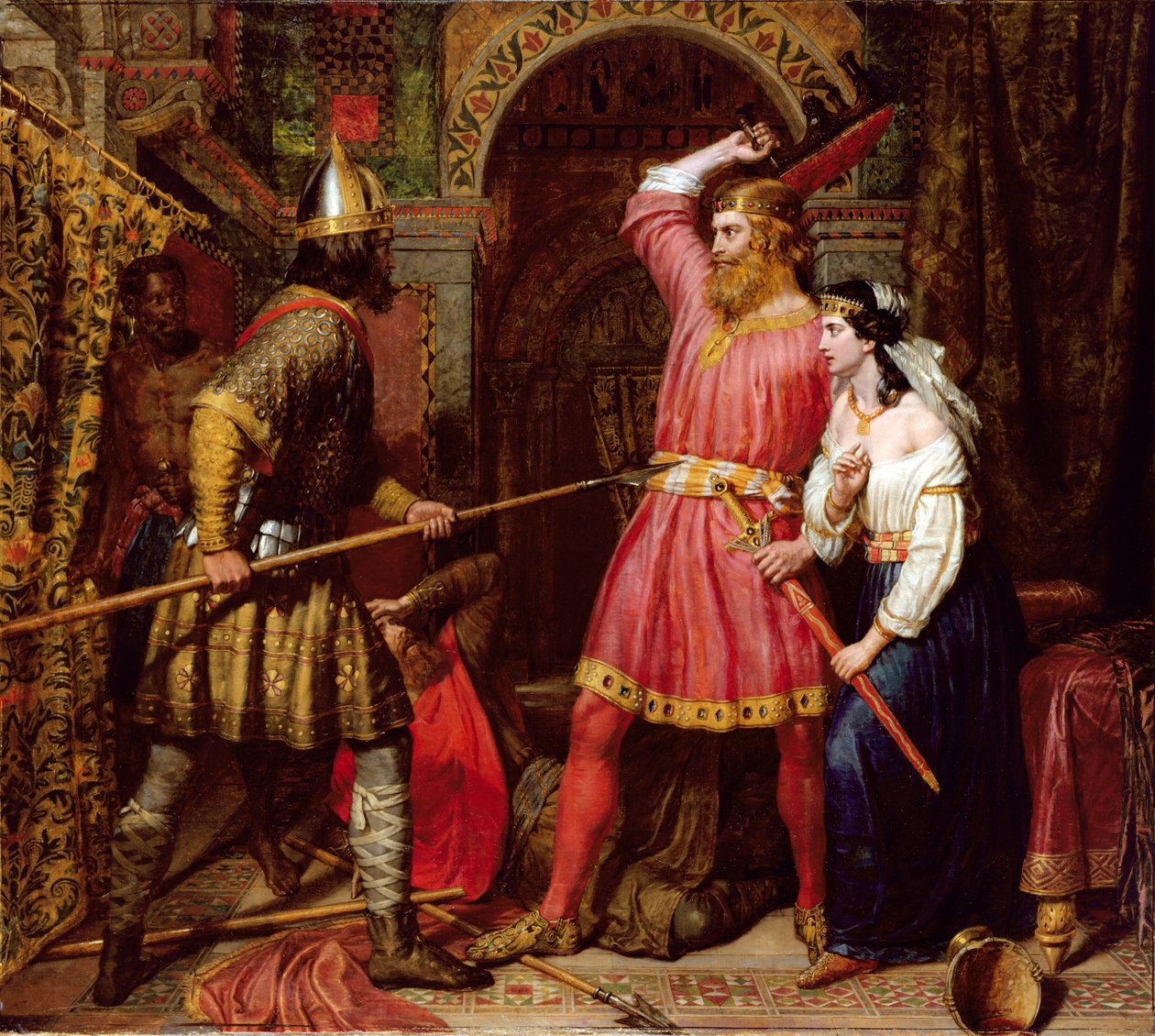 Zabójstwo Alboina, króla Longobardów autorstwa Charles Landseer