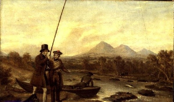 Łosoś w Eildon Hill autorstwa Charles Landseer