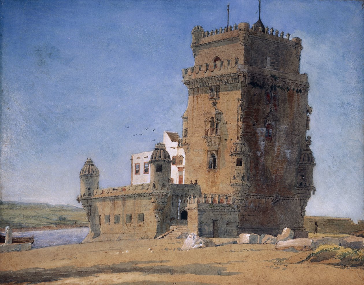 Wieża Belem, ok. 1825-6 autorstwa Charles Landseer