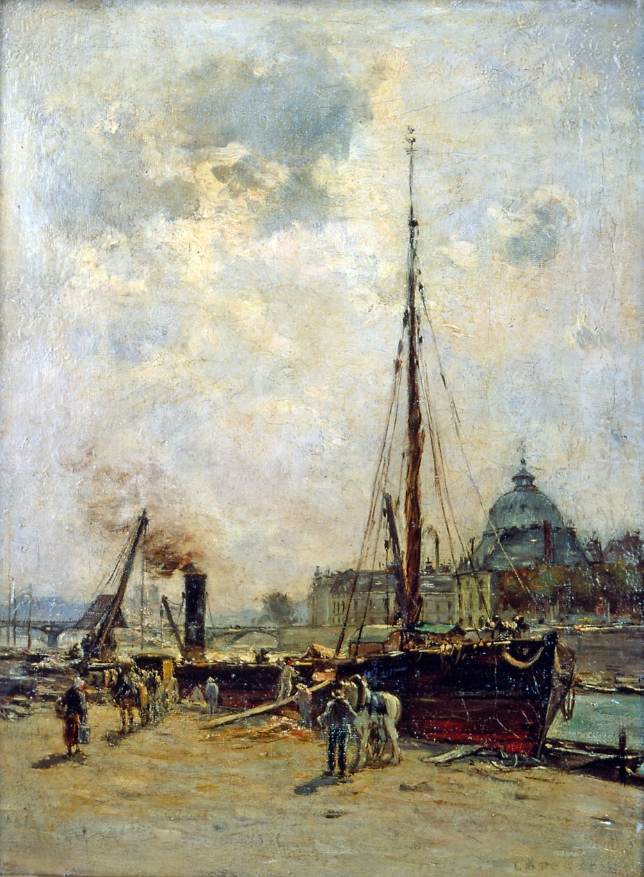 Widok Instytutu (olej na płótnie) XIX w. autorstwa Charles Lapostolet