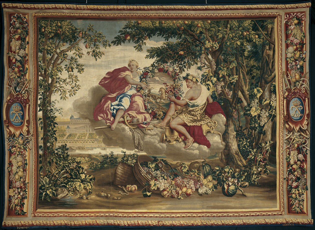 Jesień, z pór roku autorstwa Charles Le Brun