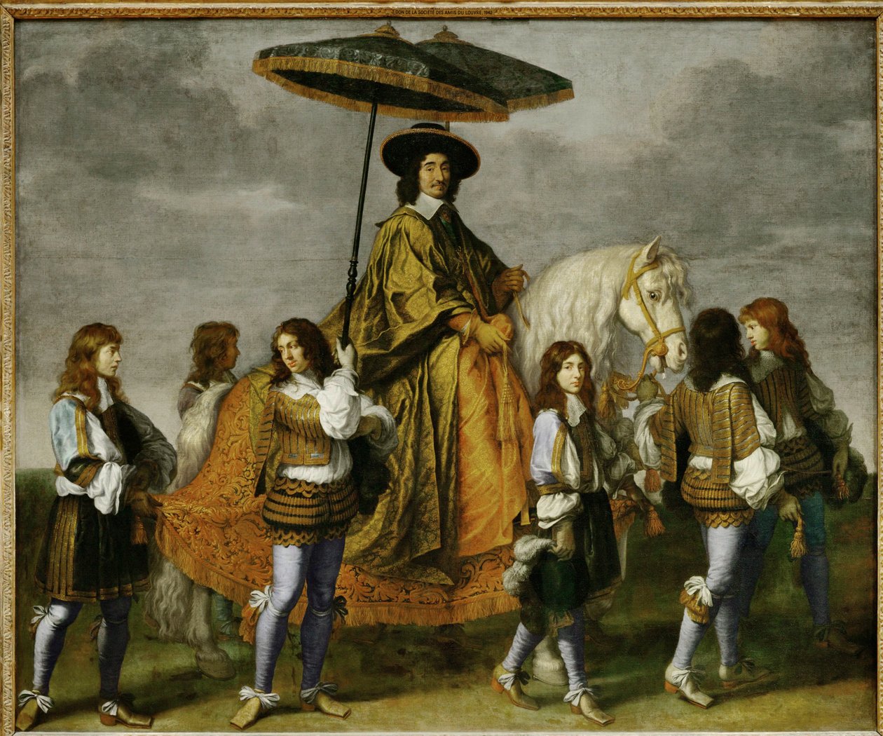 Kanclerz Pierre Seguier na koniu, młody Delfin, późniejszy Ludwik XIV ... autorstwa Charles Le Brun