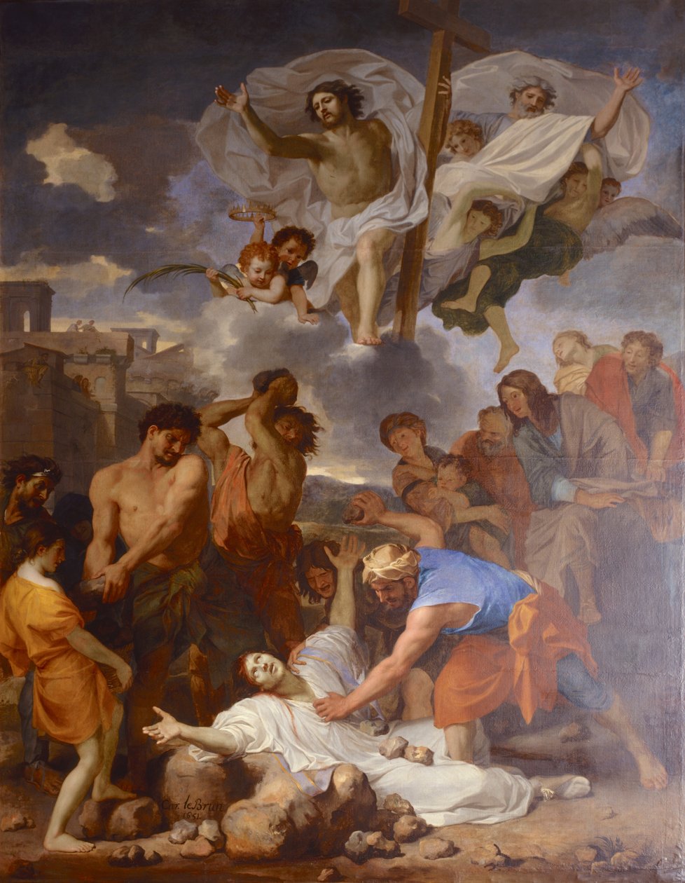 Francuski: Le Martyre de saint Étienne La Lapidation de saint Étienne autorstwa Charlesa Le Bruna autorstwa Charles Le Brun