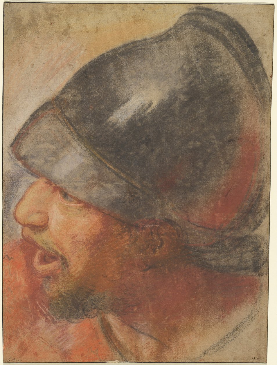 Kopf eines makedonischen Soldaten autorstwa Charles Le Brun