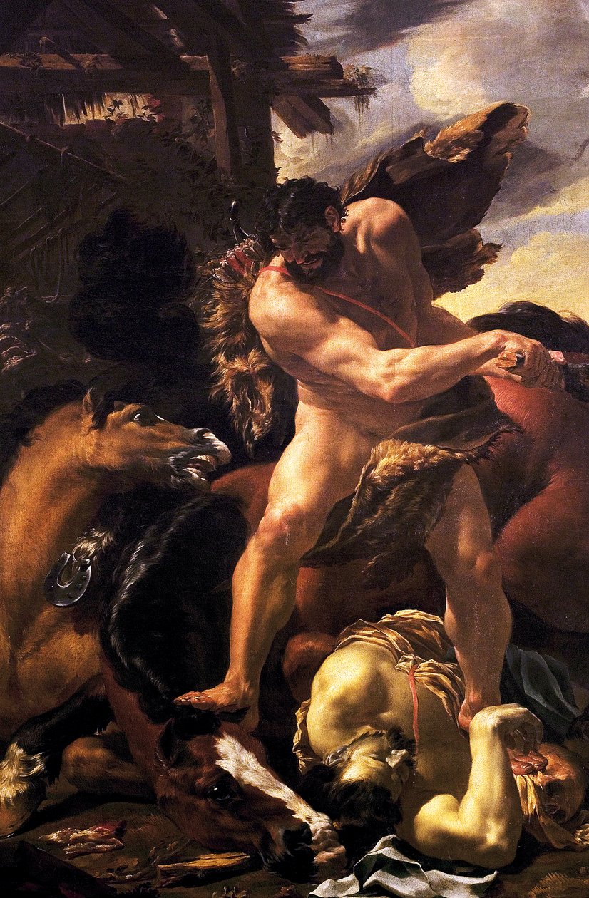 Herkules Pokonujący Diomedes, 1638-42 autorstwa Charles Le Brun