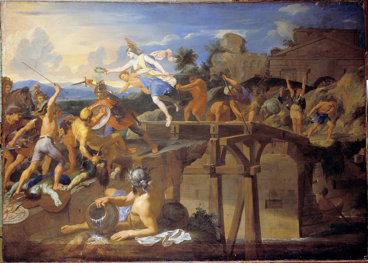 Horacjusz Kokles broni mostu autorstwa Charles Le Brun
