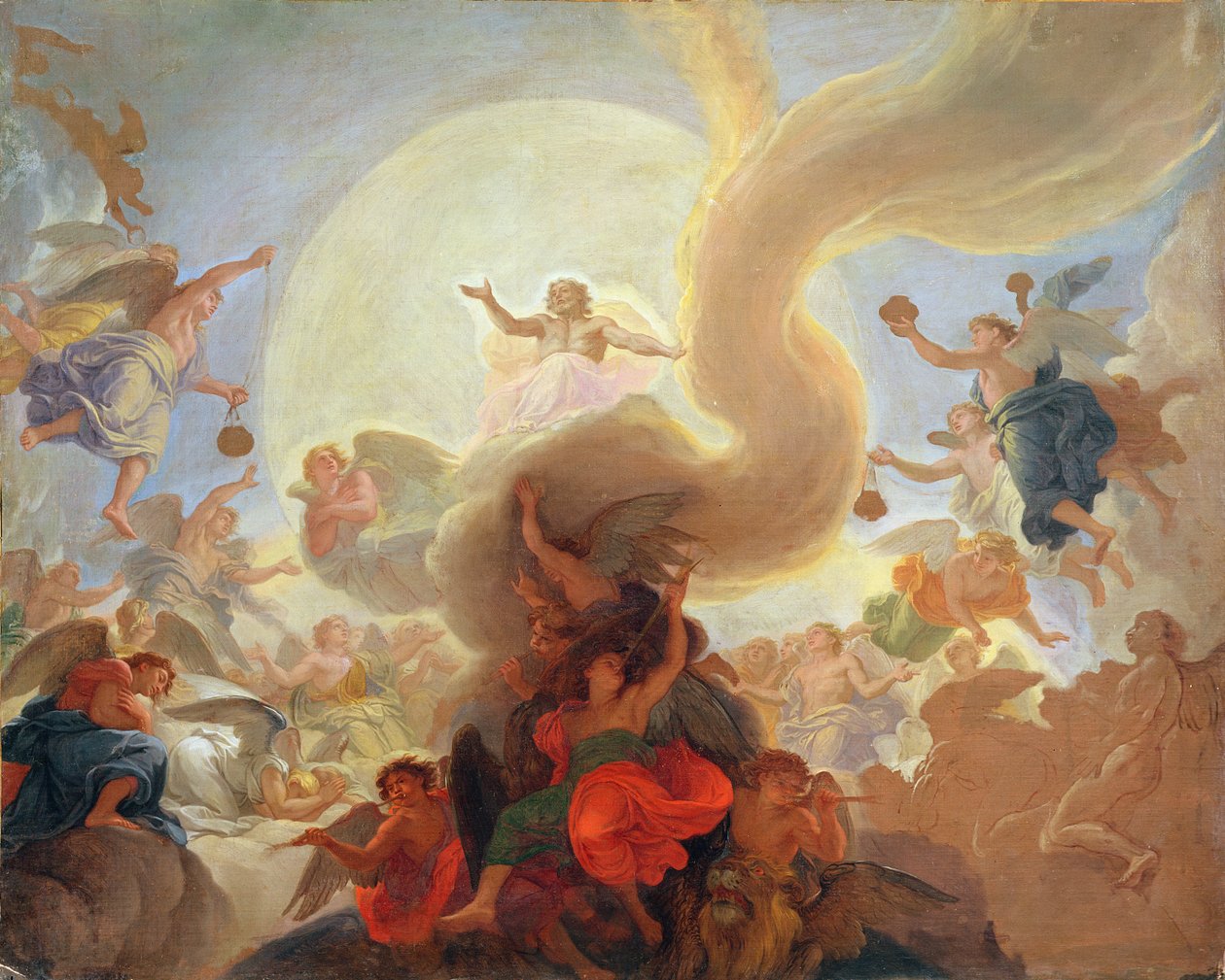Hosanna (projekt stropu Kaplicy Wersalskiej) autorstwa Charles Le Brun