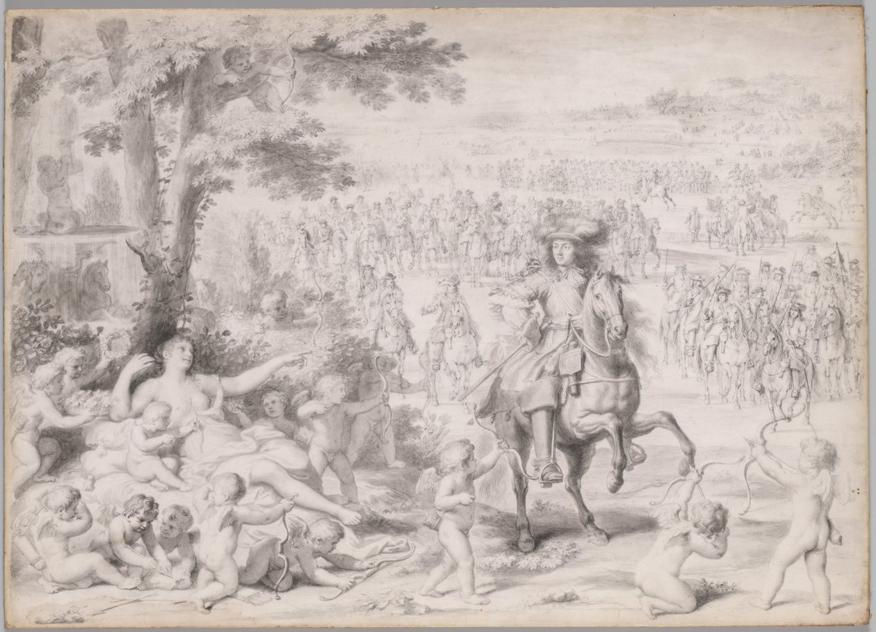 Ludwik XIV Schwytany przez Wenus, początek lat 70. XVII wieku. autorstwa Charles Le Brun