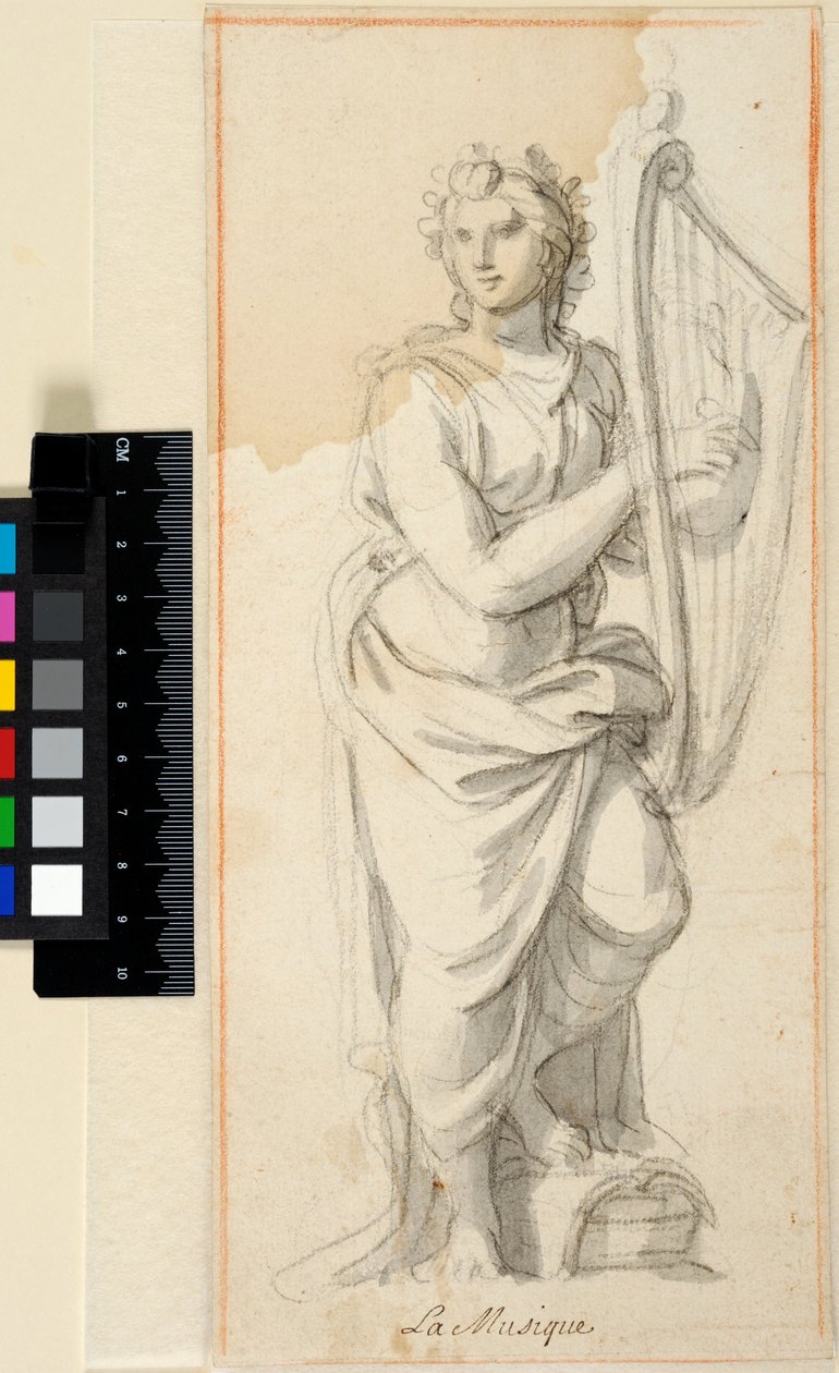 Muzyka. Projekt posągu autorstwa Charles Le Brun