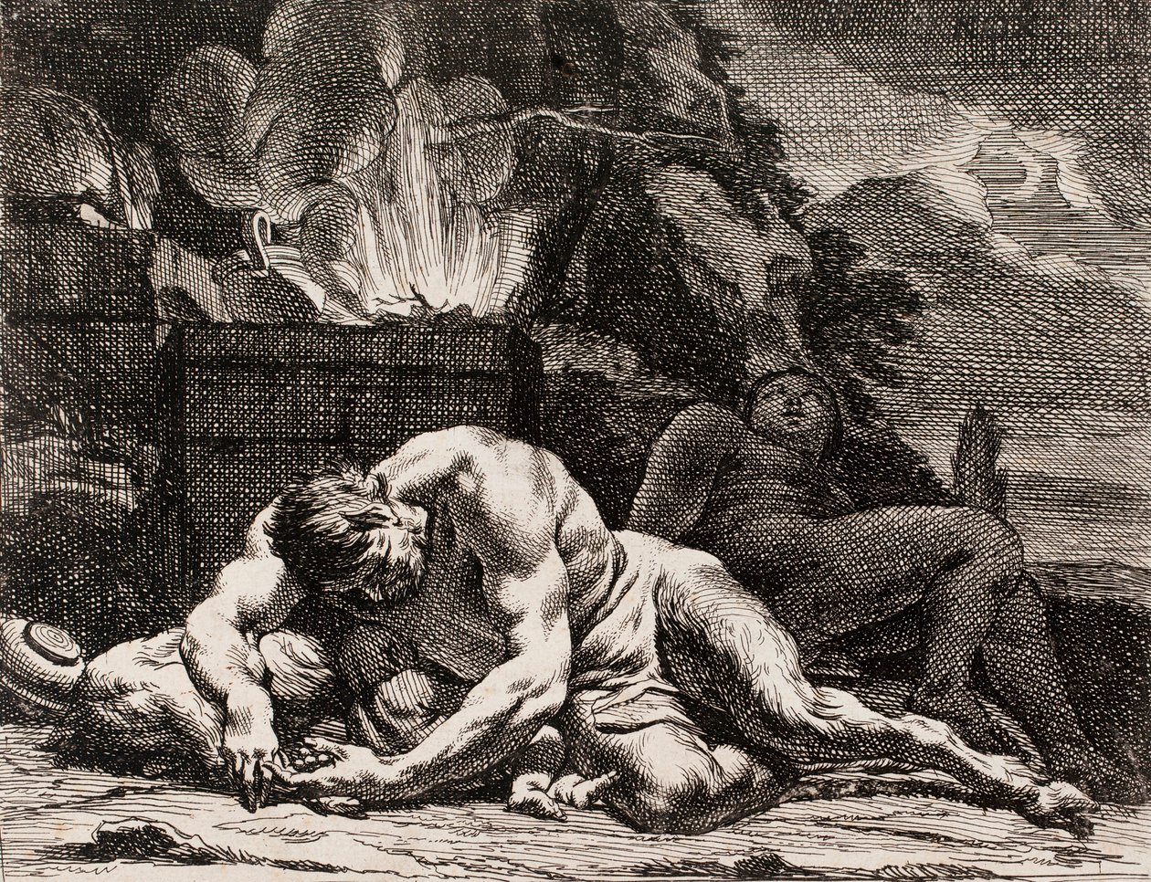 Noc, z serii Cztery pory dnia autorstwa Charles Le Brun