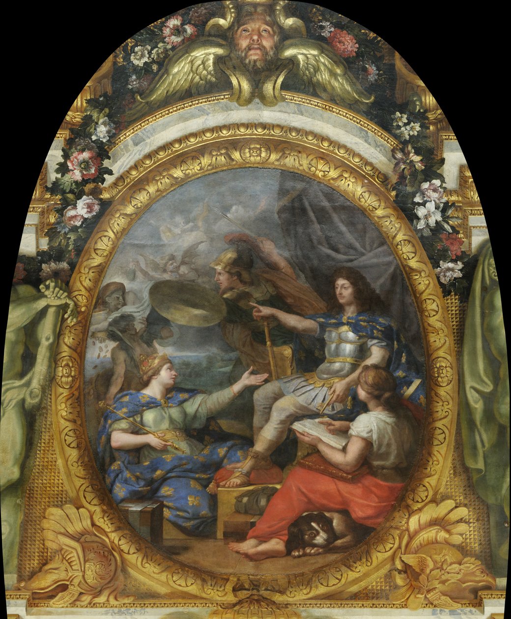 Przywrócenie porządku w finansach królestwa, 1662 autorstwa Charles Le Brun