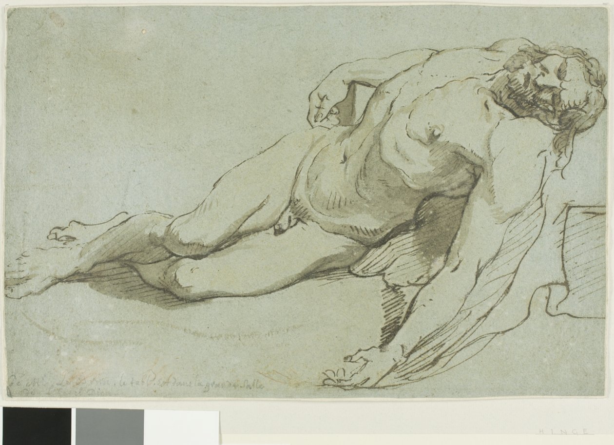 Martwy Chrystus (recto); Głowa dziecka (verso) autorstwa Charles Le Brun
