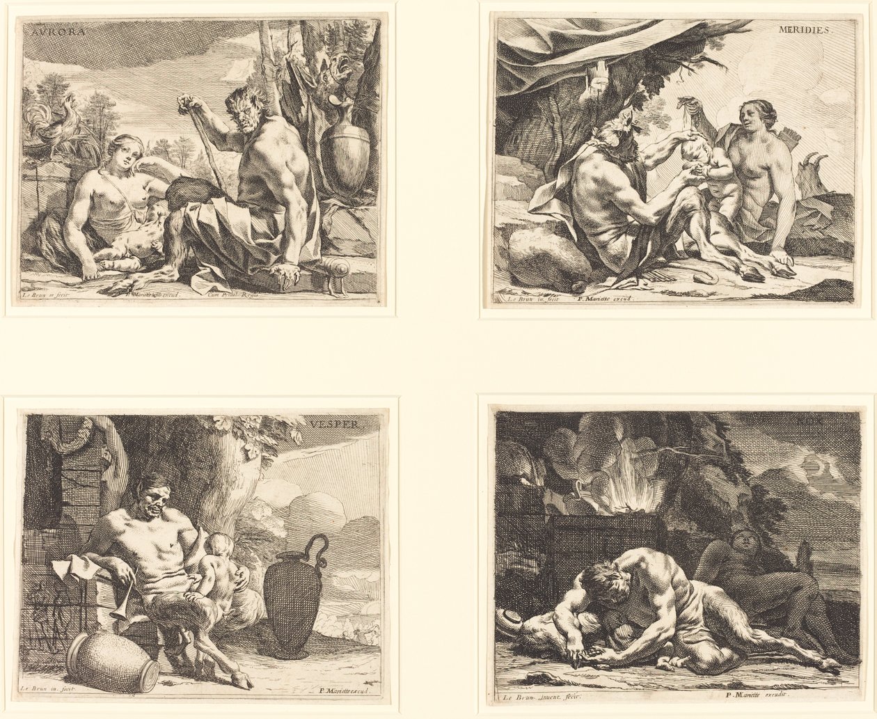 Cztery pory dnia autorstwa Charles Le Brun