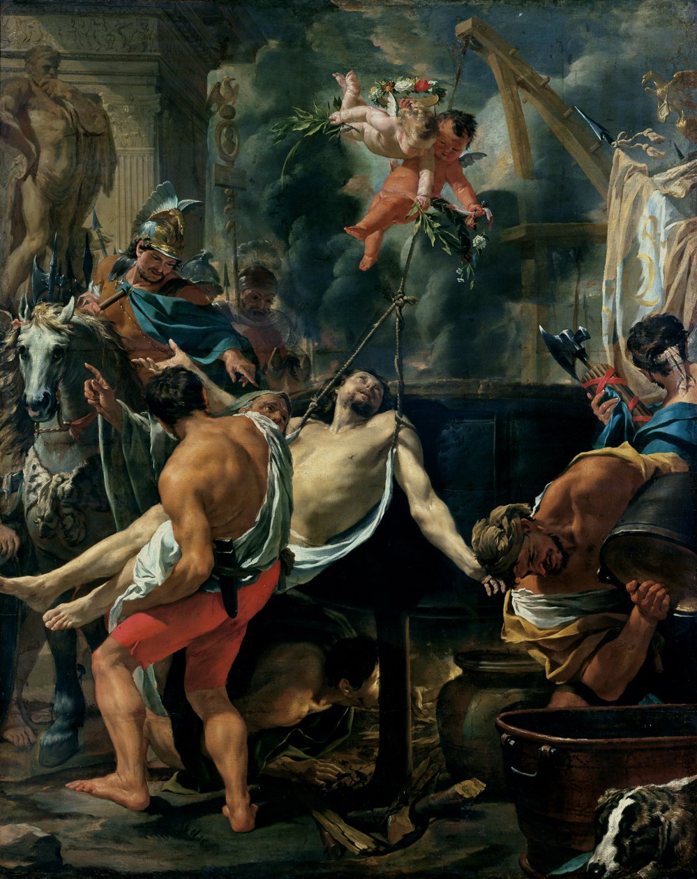 Męczeństwo św. Jana Ewangelisty autorstwa Charles Le Brun