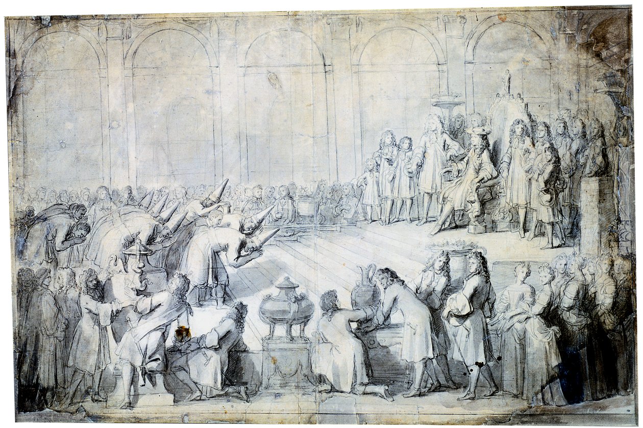 Ambasadorzy syjamscy przed królem, 1686 autorstwa Charles Le Brun