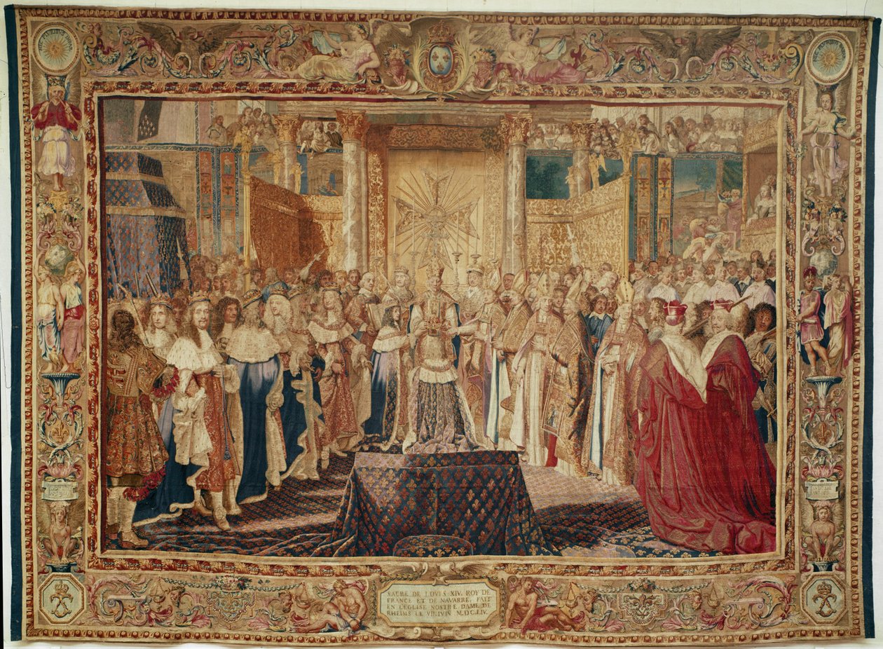 Koronacja Ludwika XIV ... autorstwa Charles Le Brun