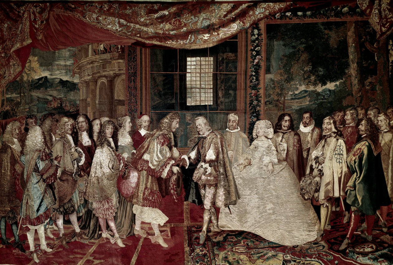 Wojna trzydziestoletnia: „”Wywiad z królem Francji Ludwikiem XIV autorstwa Charles Le Brun