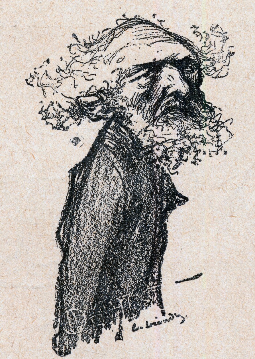 Alexandre Ribot (1842-1923) Francuski sędzia i polityk - rycina w „Nasz drogi suweren” Paula Bosqa - ilustracja Charles Leandre (1862-1934) 1898 - autorstwa Charles Leandre