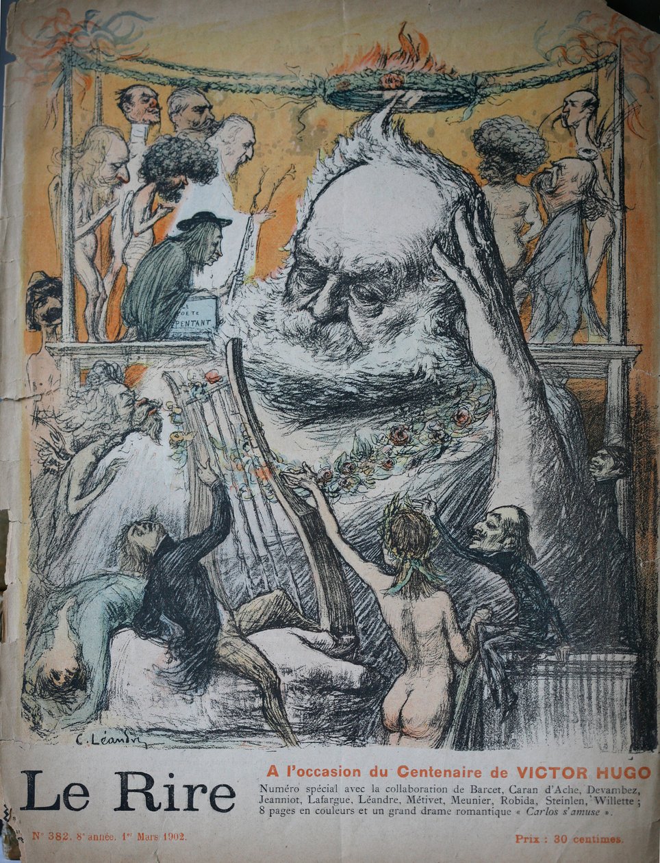Stulecie urodzin Victora Hugo, ilustracja do Le Rire autorstwa Charles Leandre
