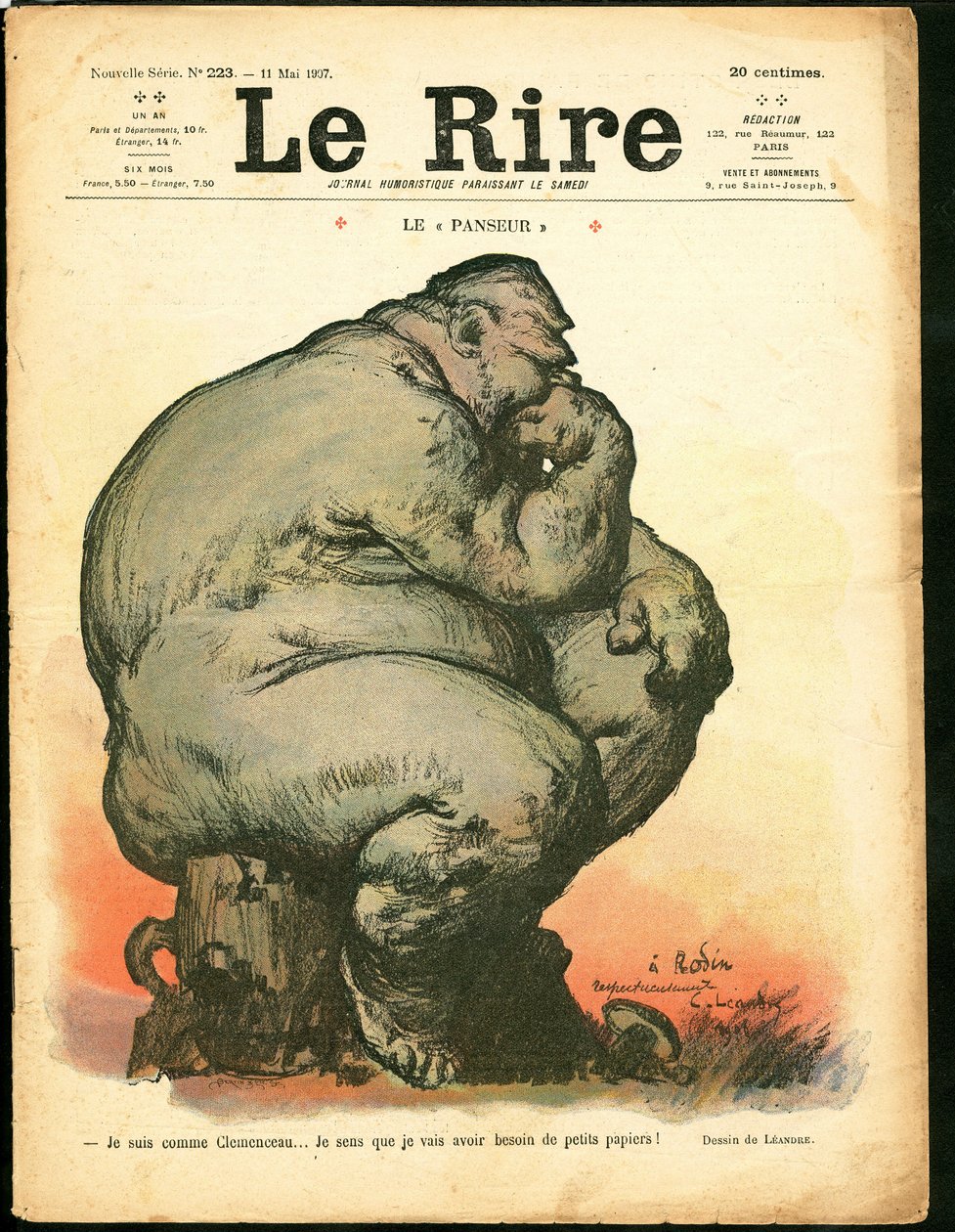 Okładka „”Le Lire””, Satyryczna w kolorach autorstwa Charles Leandre