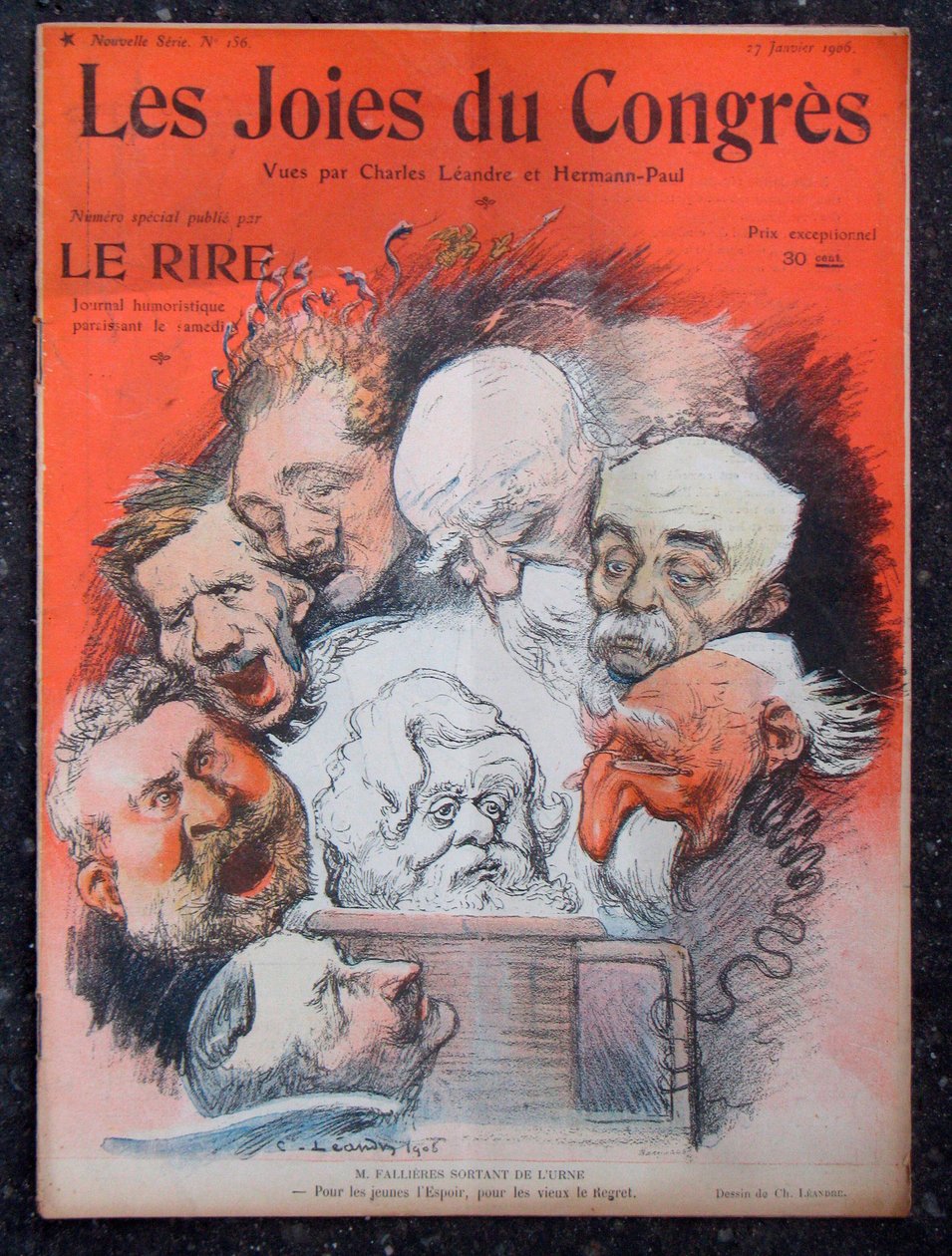 Okładka „Le Lire”, Satyryczna w kolorach autorstwa Charles Leandre