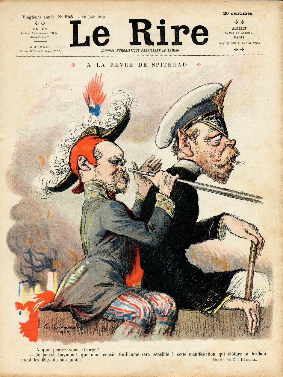 Okładka „”Le Lire””, Satyryczna w kolorach autorstwa Charles Leandre