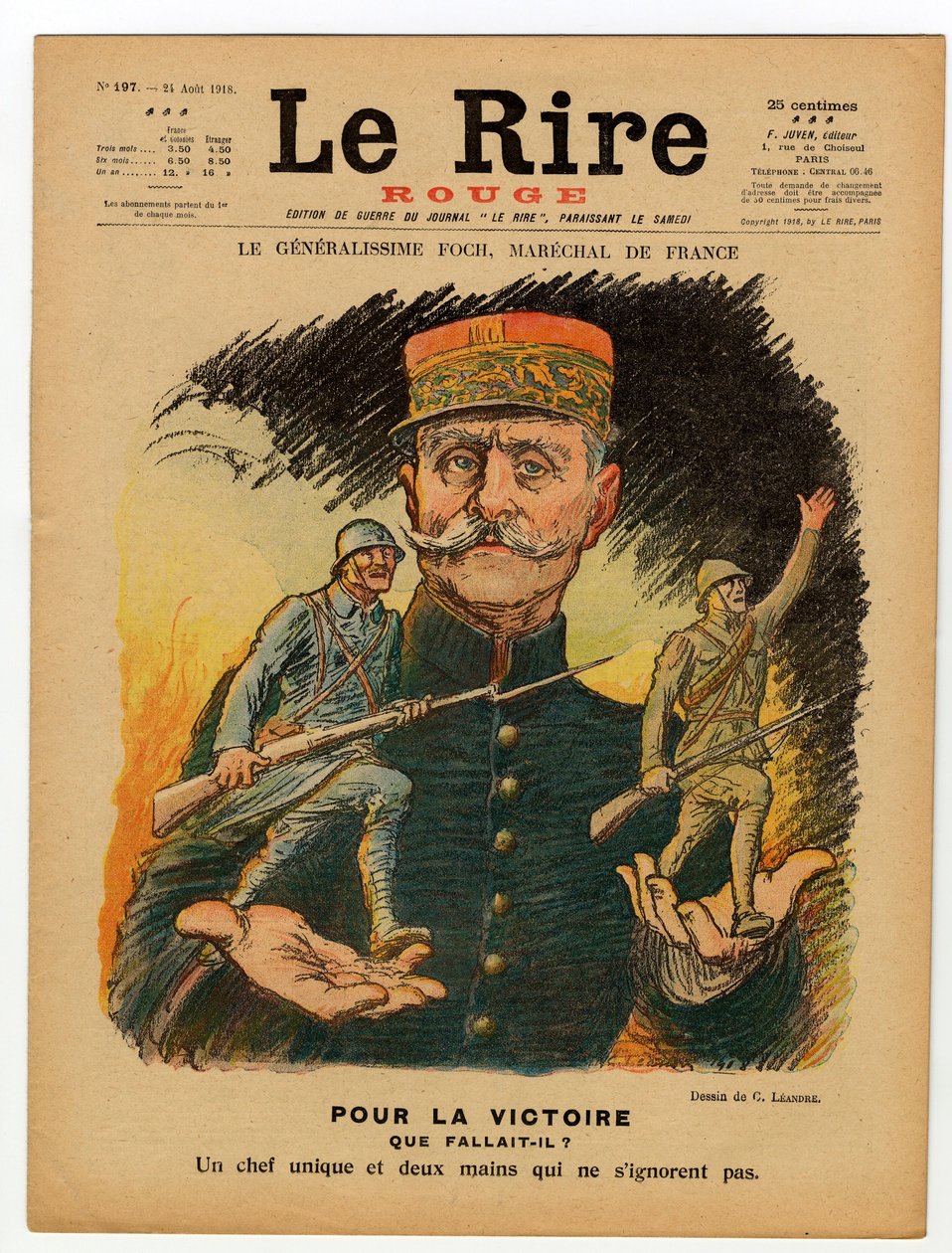 Okładka „Le Lire rouge”, Satyryczna w kolorach autorstwa Charles Leandre