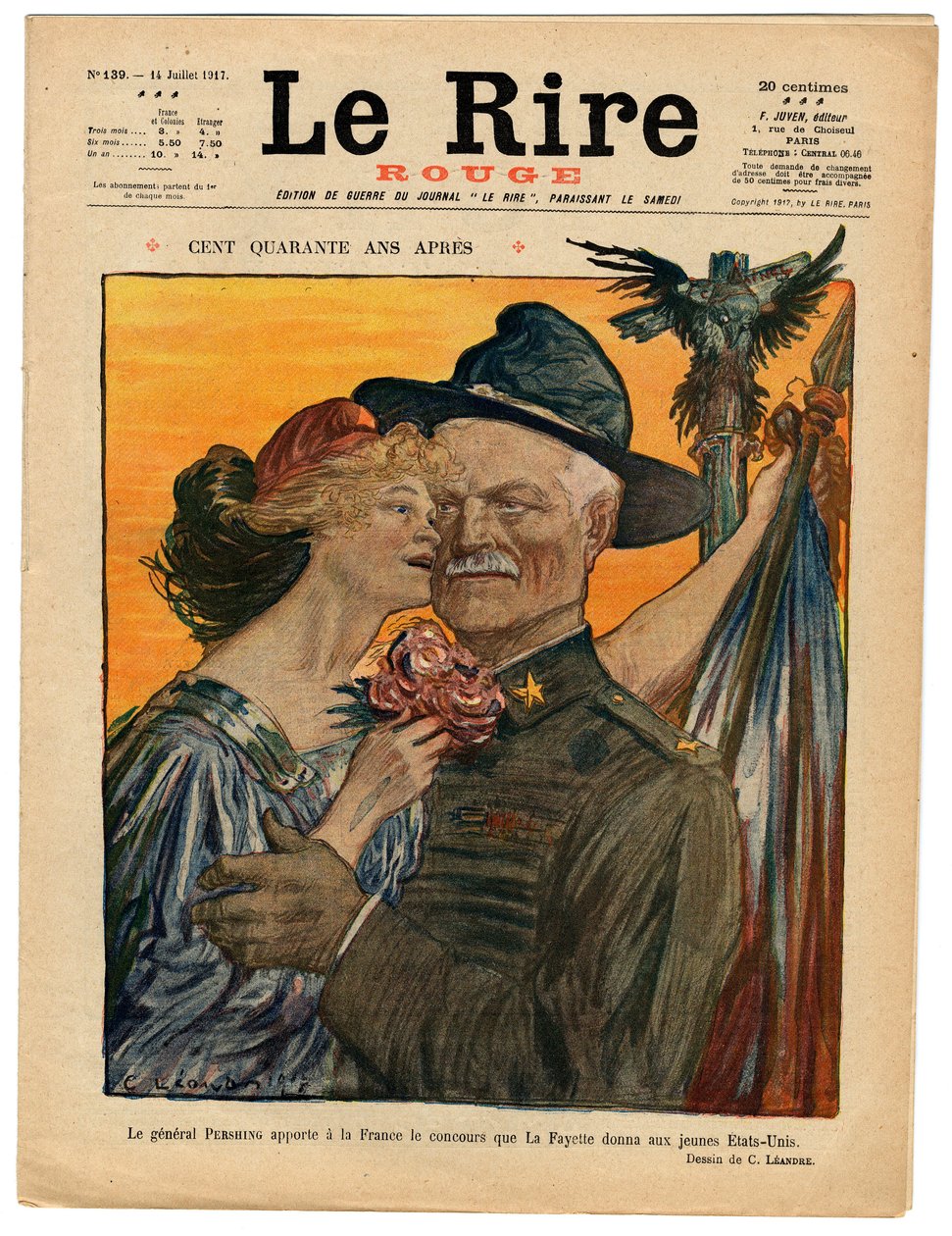 Okładka „Le Lire rouge”, Satyryczna w kolorach autorstwa Charles Leandre