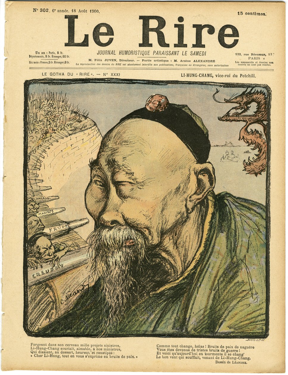 Ilustracja Charlesa Leandre (1862-1934) do okładki Le Lire autorstwa Charles Leandre