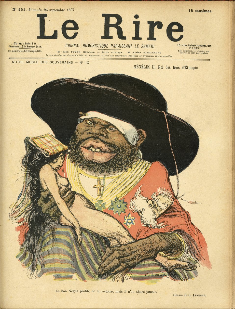 Ilustracja Charlesa Leandre (1862-1934) do okładki Le Lire autorstwa Charles Leandre