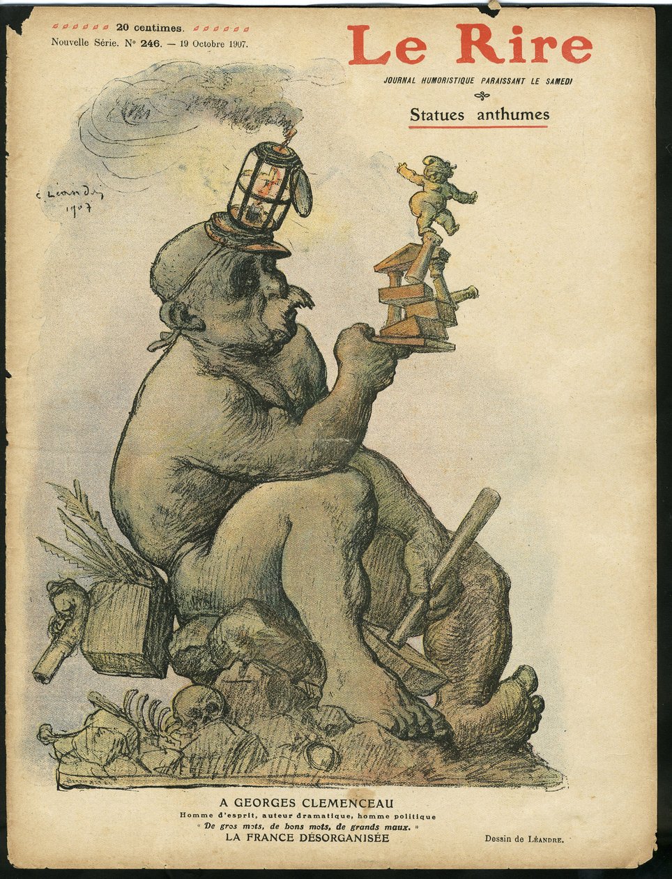 Ilustracja Charlesa Leandre (1862-1934) do okładki Le Rire autorstwa Charles Leandre