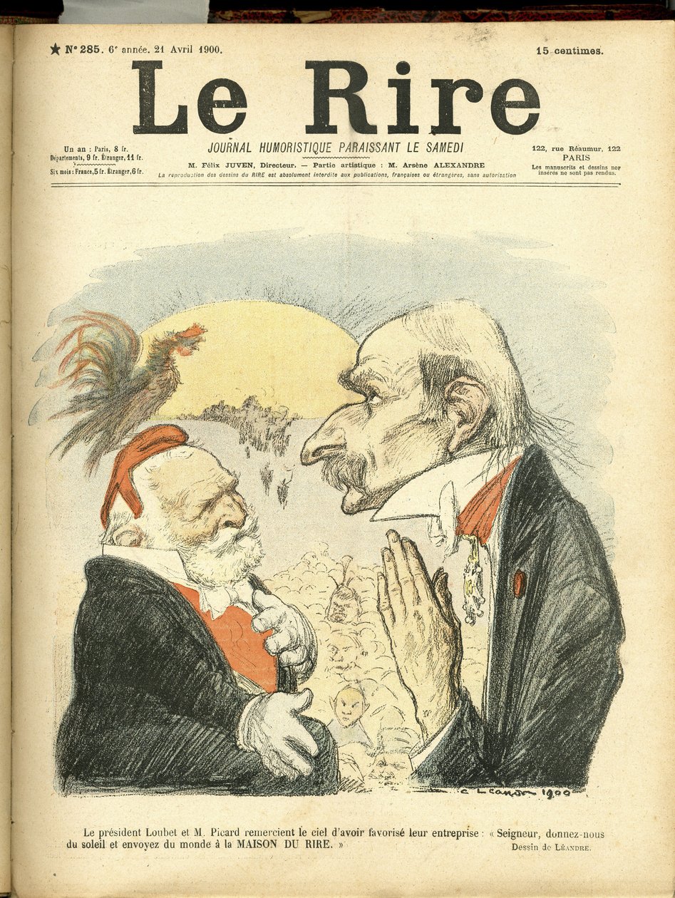 Ilustracja Charlesa Leandre (1862-1934) do okładki Le Rire autorstwa Charles Leandre