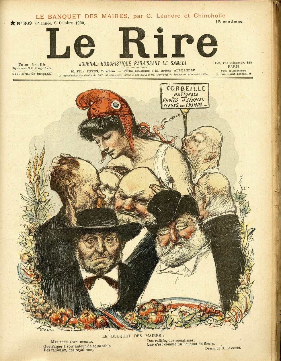Ilustracja Charlesa Leandre (1862-1934) do okładki Le Rire autorstwa Charles Leandre