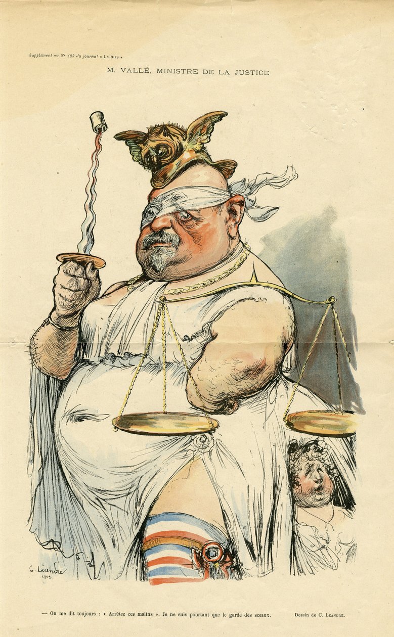 Ilustracja Charlesa Leandre (1862-1934) do okładki Le Rire autorstwa Charles Leandre