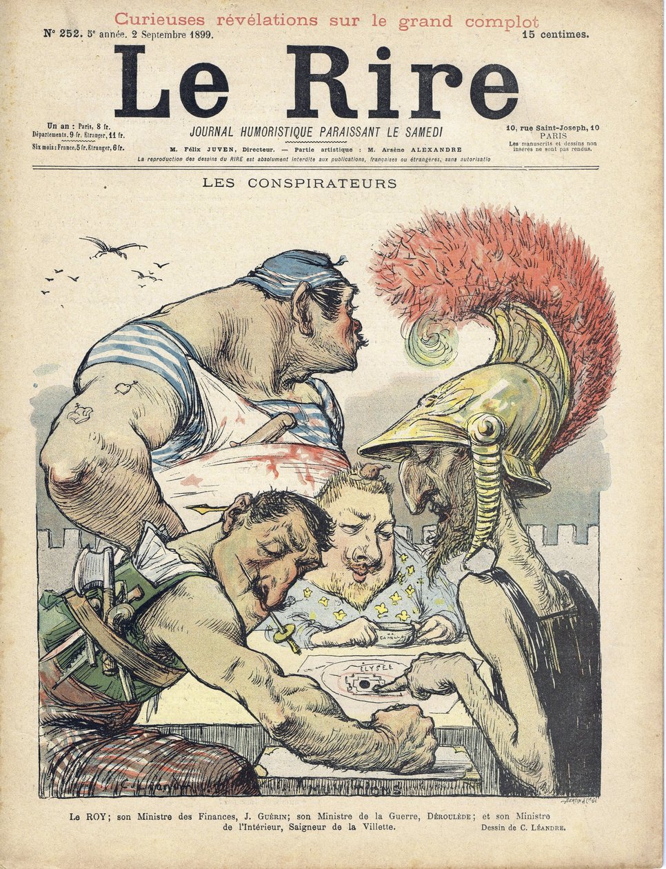 Ilustracja Charlesa Leandre (1862-1934) do okładki Le Rire autorstwa Charles Leandre