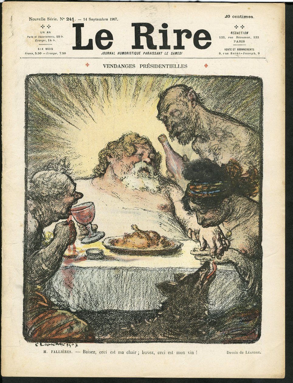 Ilustracja Charlesa Leandre (1862-1934) do okładki Le Rire autorstwa Charles Leandre