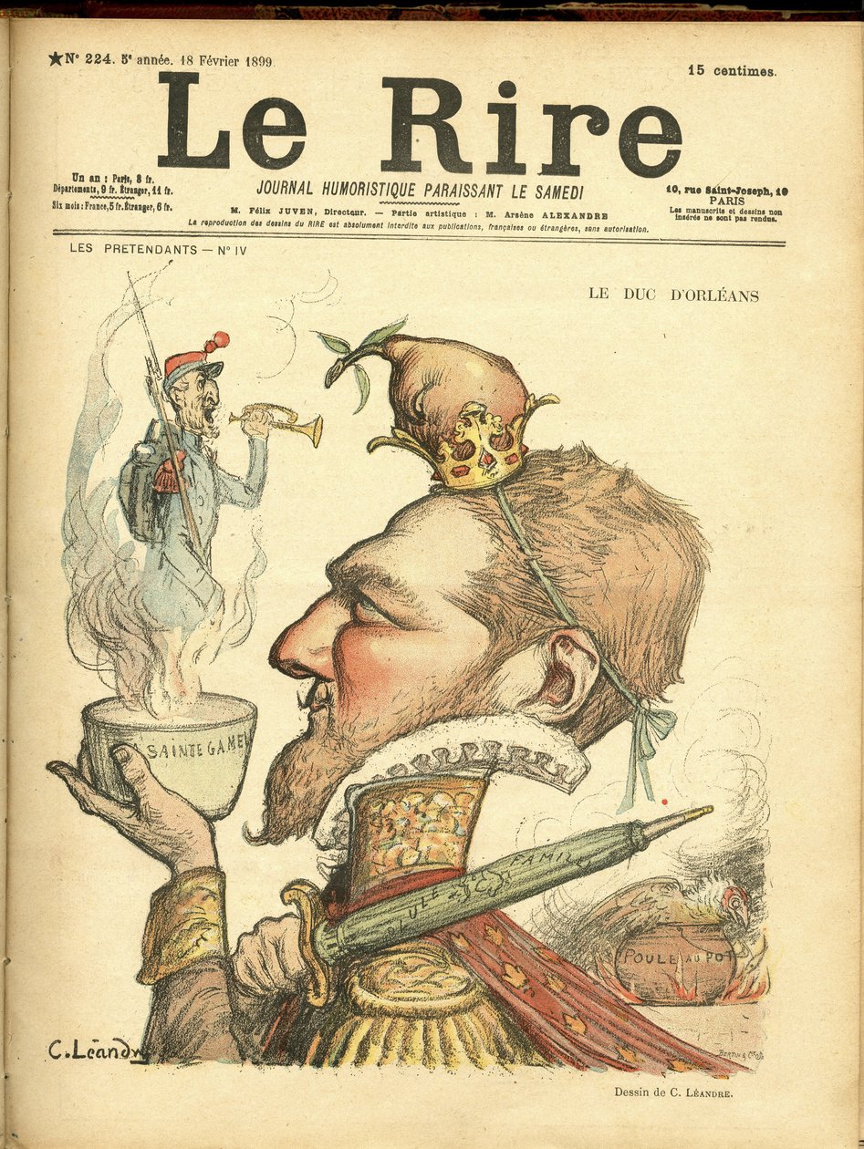 Ilustracja Charlesa Leandre (1862-1934) do okładki Le Rire autorstwa Charles Leandre